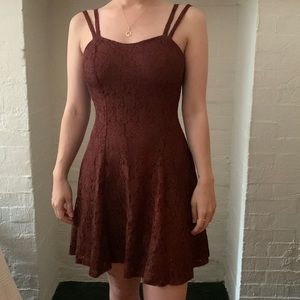 Lace A-line Skater Dress